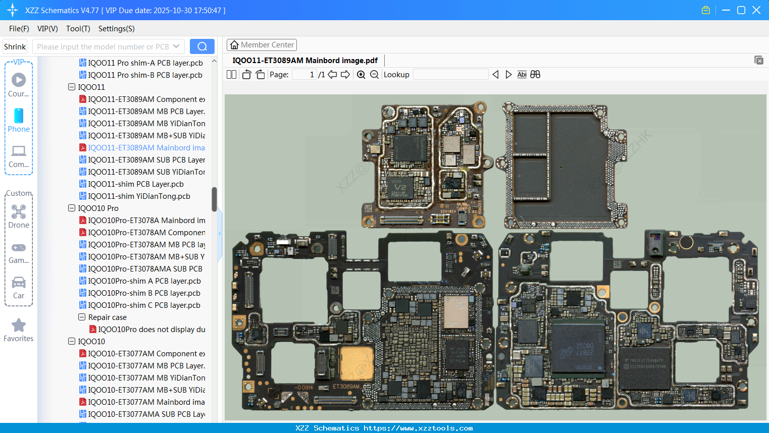 VIVO IQOO11-ET3089AM Mainbord Image